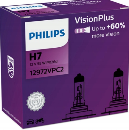 

Philips Żarówki H7 Visionplus +60% 12V 55W 2 Szt