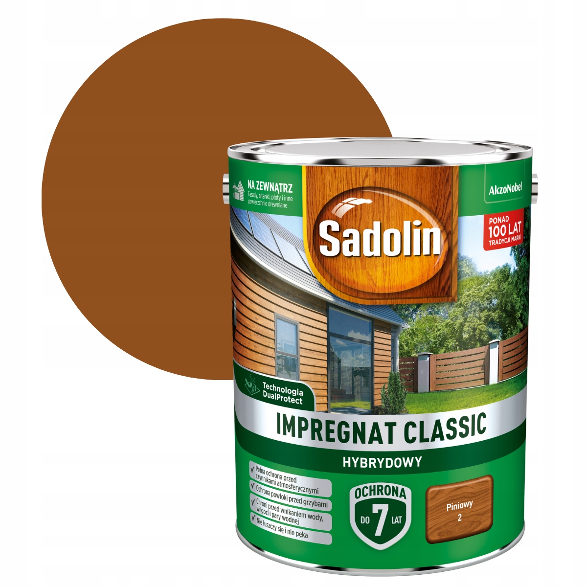 Sadolin Classic Impregnat Hybrydowy Do Drewna 4,5L Piniowy