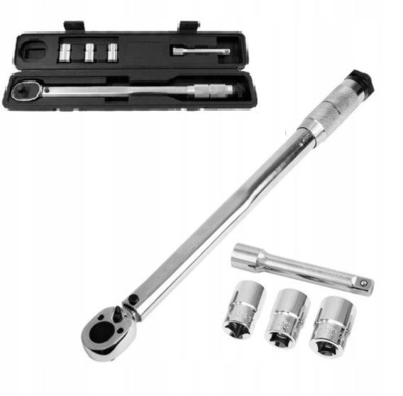 

Klucz dynamometryczny z nasadkami 28-210 Nm