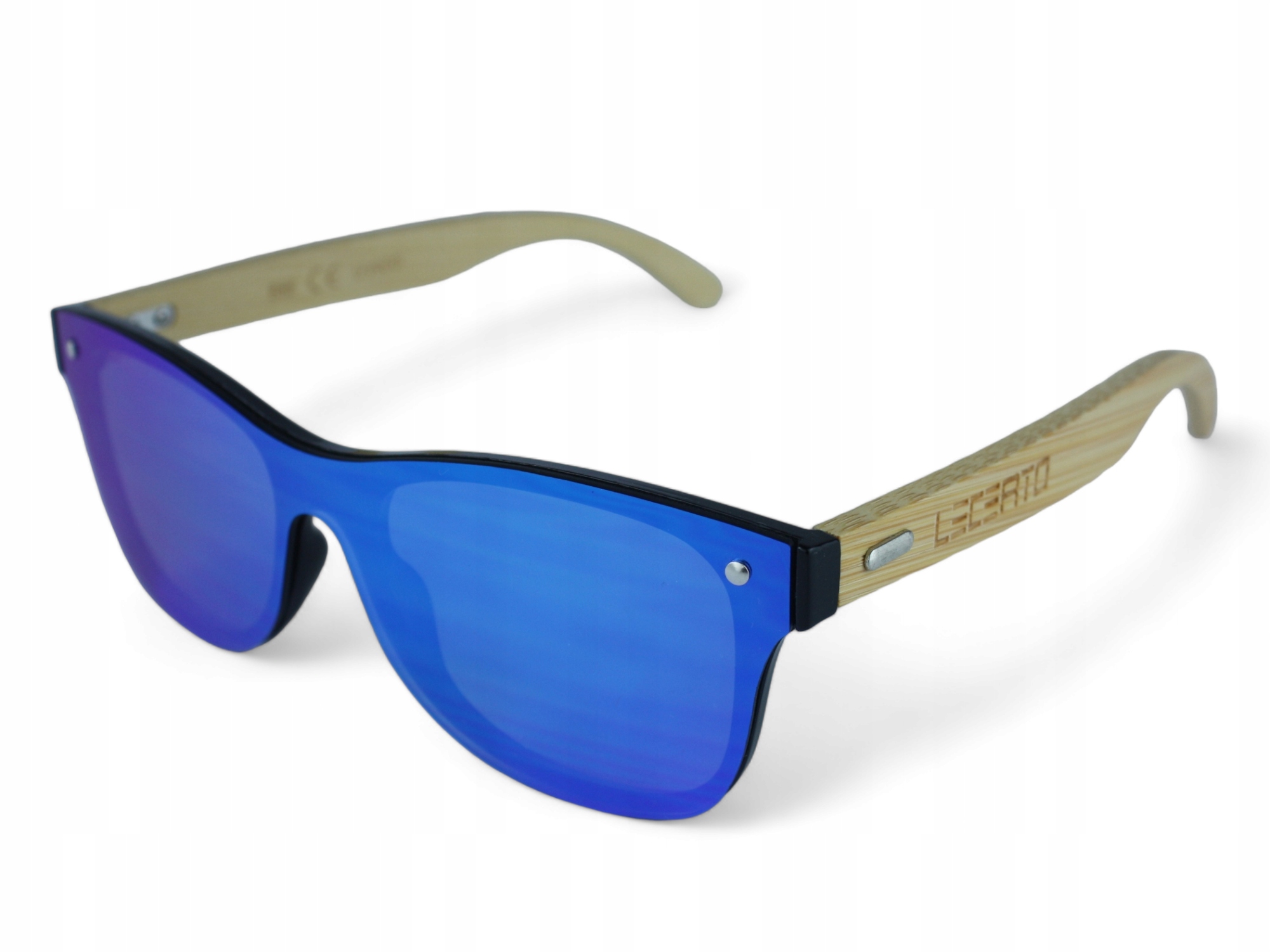 OKULARY PRZECIWSŁONECZNE UV400 DREWNIANE BAMBUSOWE ZESTAW LECERTO Kod producenta 4538