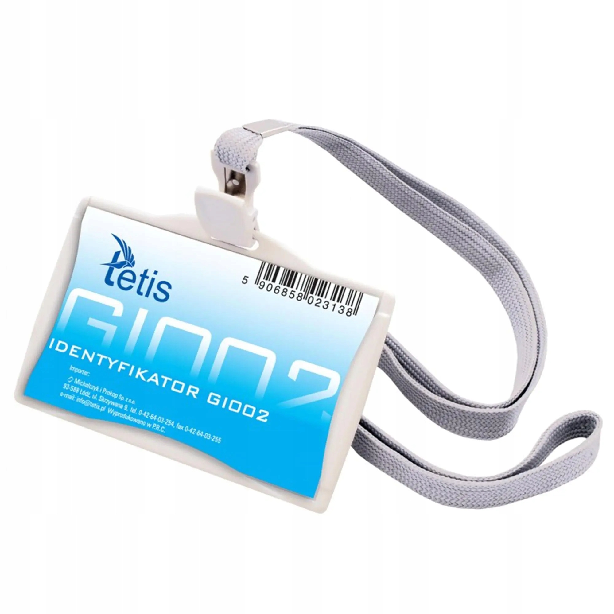 Identyfikator na smyczy GI002 85x35mm Tetis
