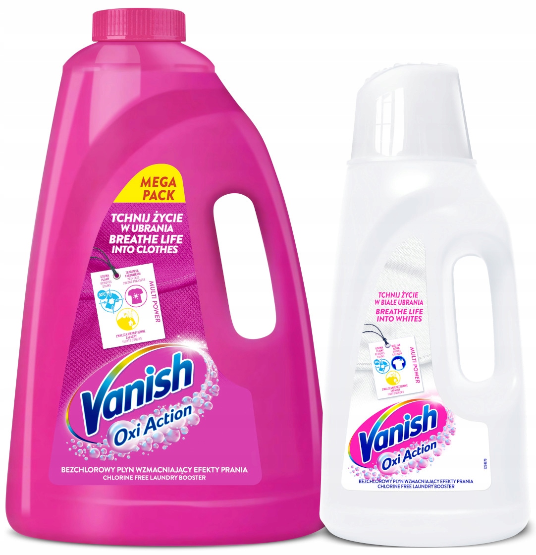 Levně Sada Vanish Oxi Action Tekutý odstraňovač skvrn pro barvu 3 l a bílou 2 l