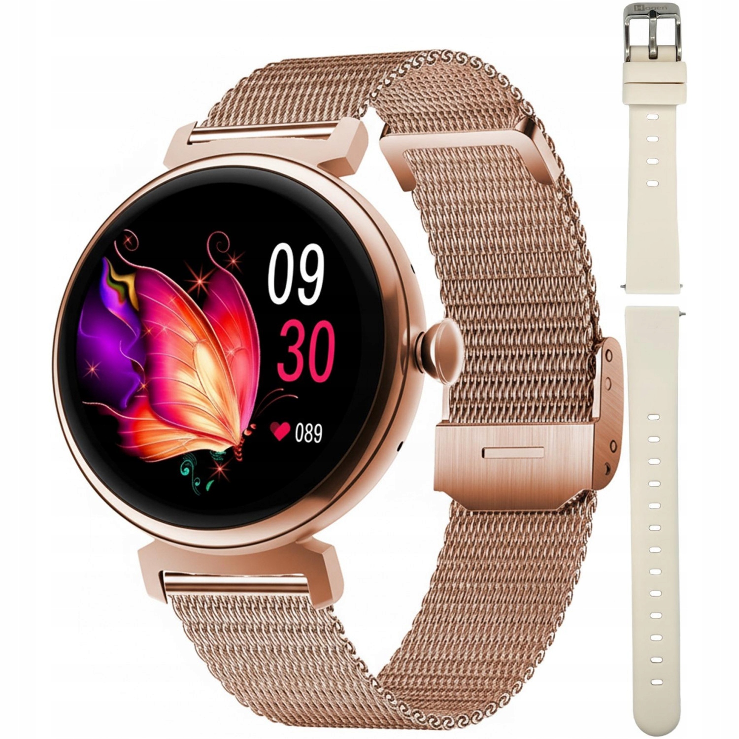 Dámské Chytré Hodinky Hagen HB19.110.1410 s růžovo-zlatým náramkem