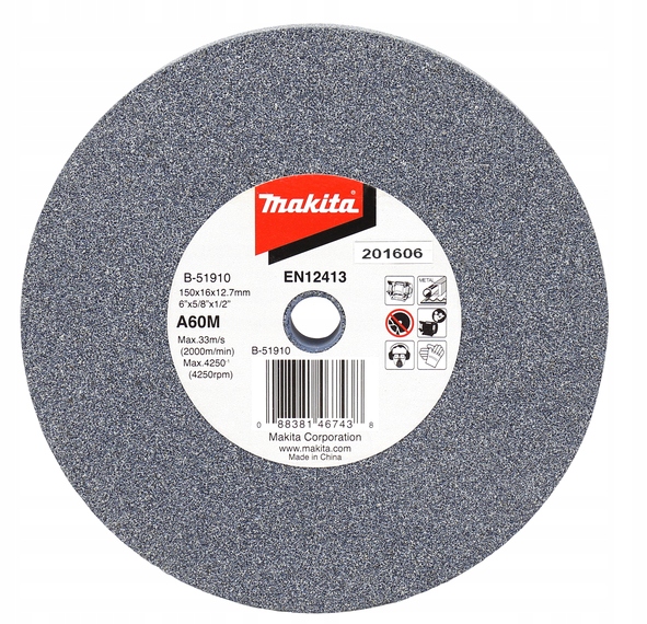 

Makita kamień szlifierski 150X16X12,7 do GB602