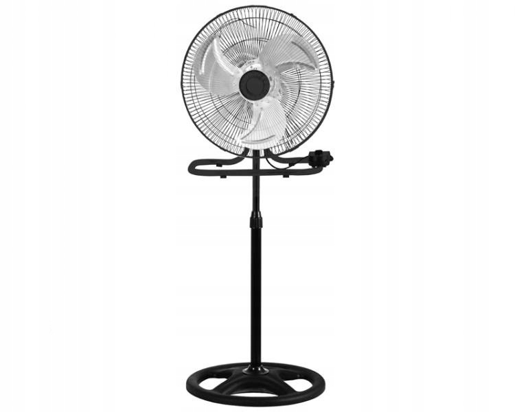 WENTYLATOR 3 W 1 CICHY UNIWERSALNY CHROM ELEGANCKI BIURO MIESZKANIE Model WTP18 WIATRAK WENTYLATOR STOJĄCY PODŁOGOWY