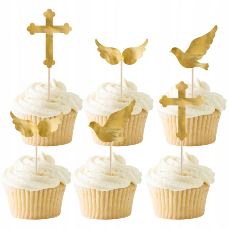 

Topper Na Chrzest Pikery Komunijne Tort Ciasto x6
