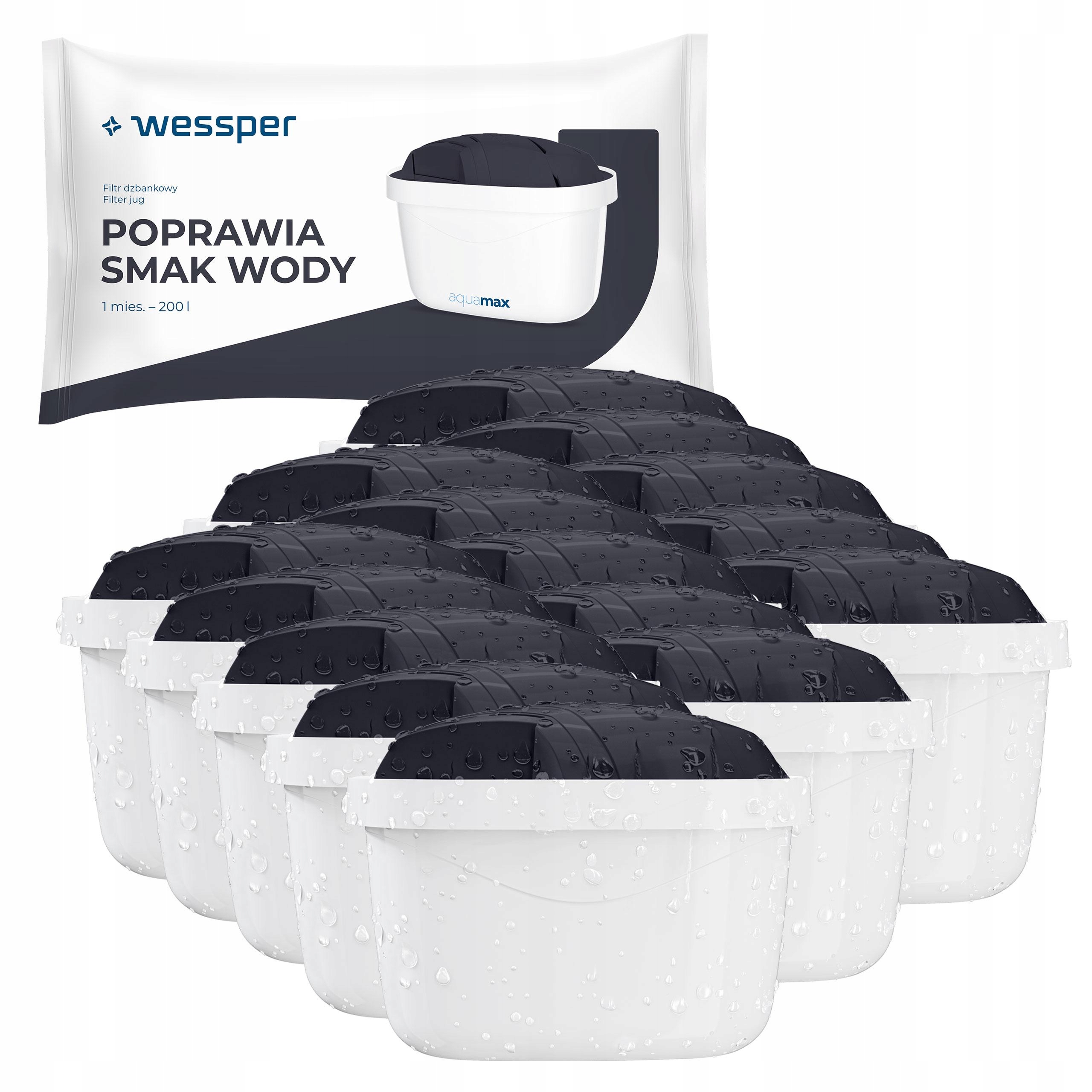 Filtr Wessper pro konvice Brita skleněný aquamax Sport pro aktivní 15x