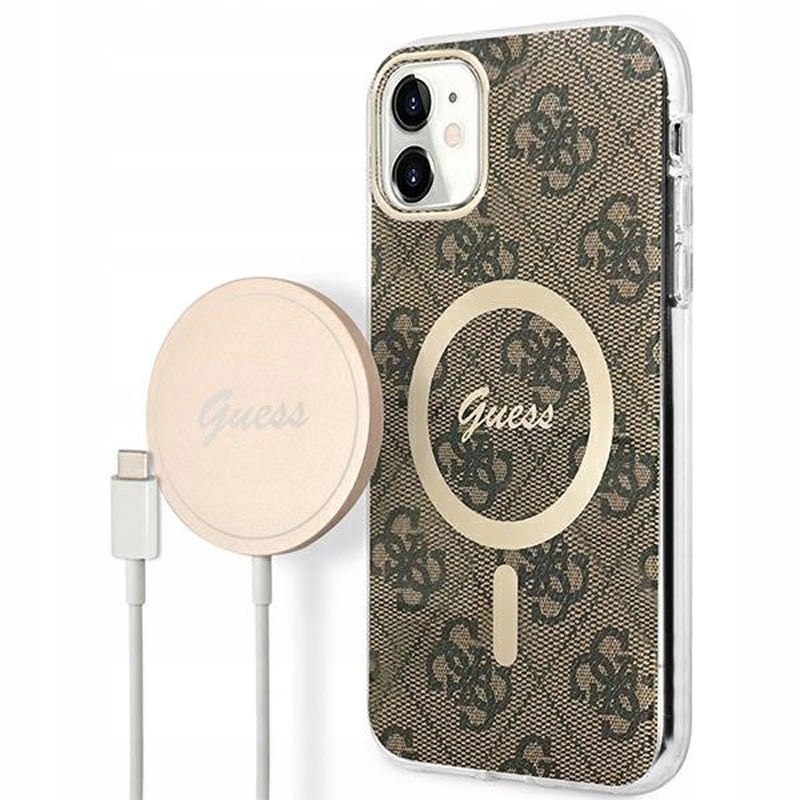 Guess Bundle Pack MagSafe 4G Sada puzdra nabíjačka MagSafe pre iPhone 11 (b