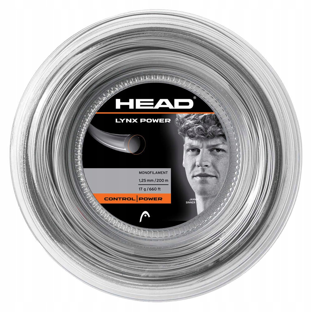 Naciąg tenisowy Head Lynx Power szpula 200 m. silver 1,25 mm