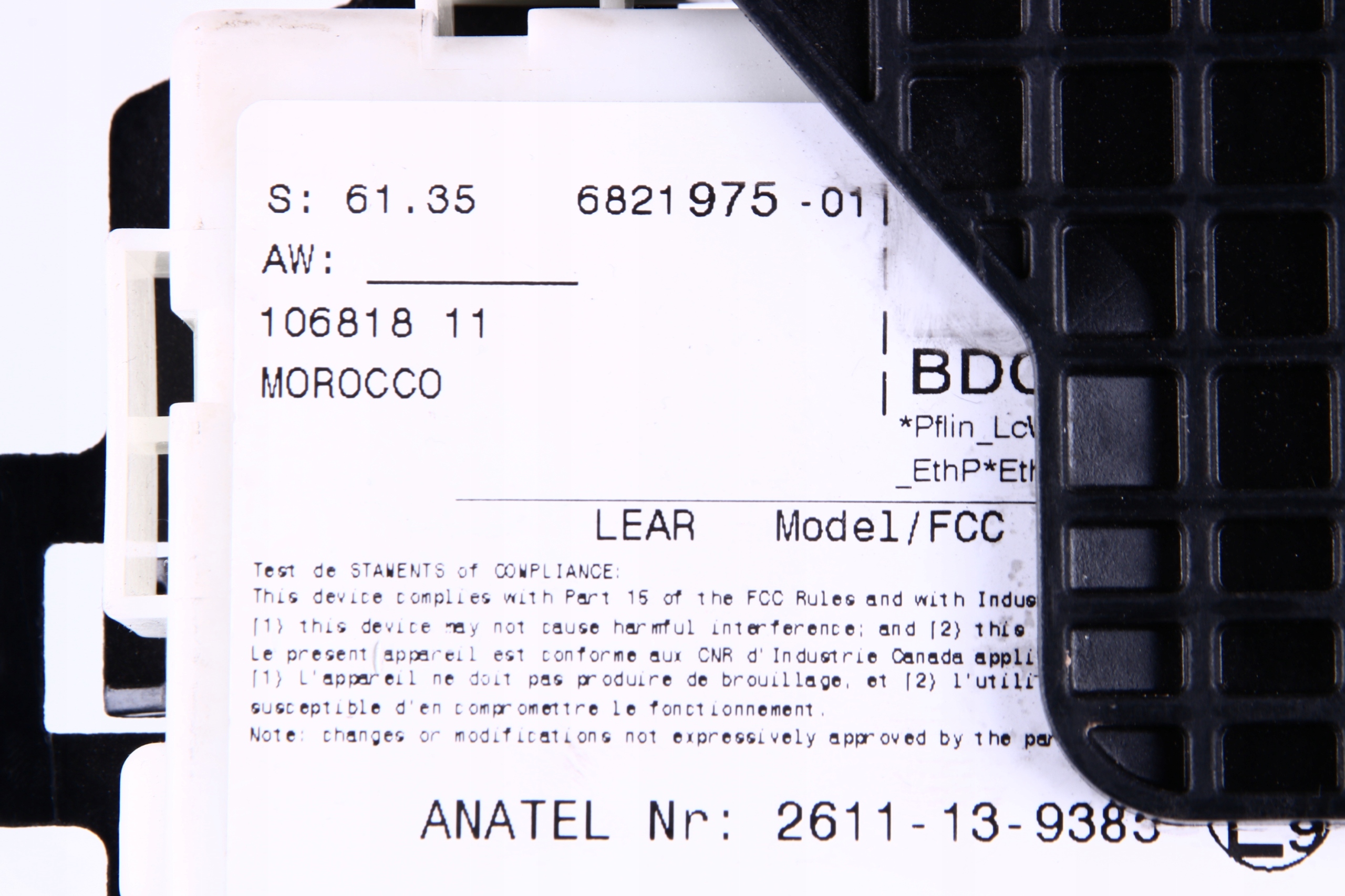 BMW F45 F45 X1 F48 module control unit BDC 6821975