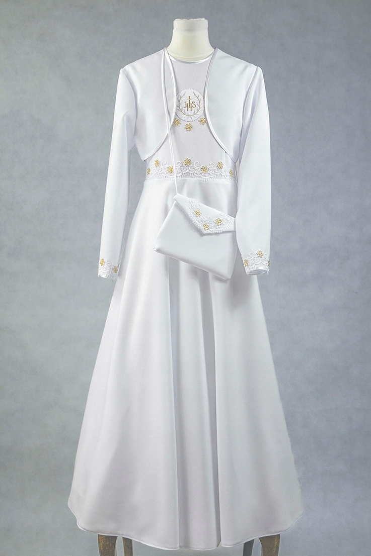 ALBA SUKIENKA KOMUNIJNA Z BOLERKIEM SZYTA NA MIARĘ Marka Inna marka