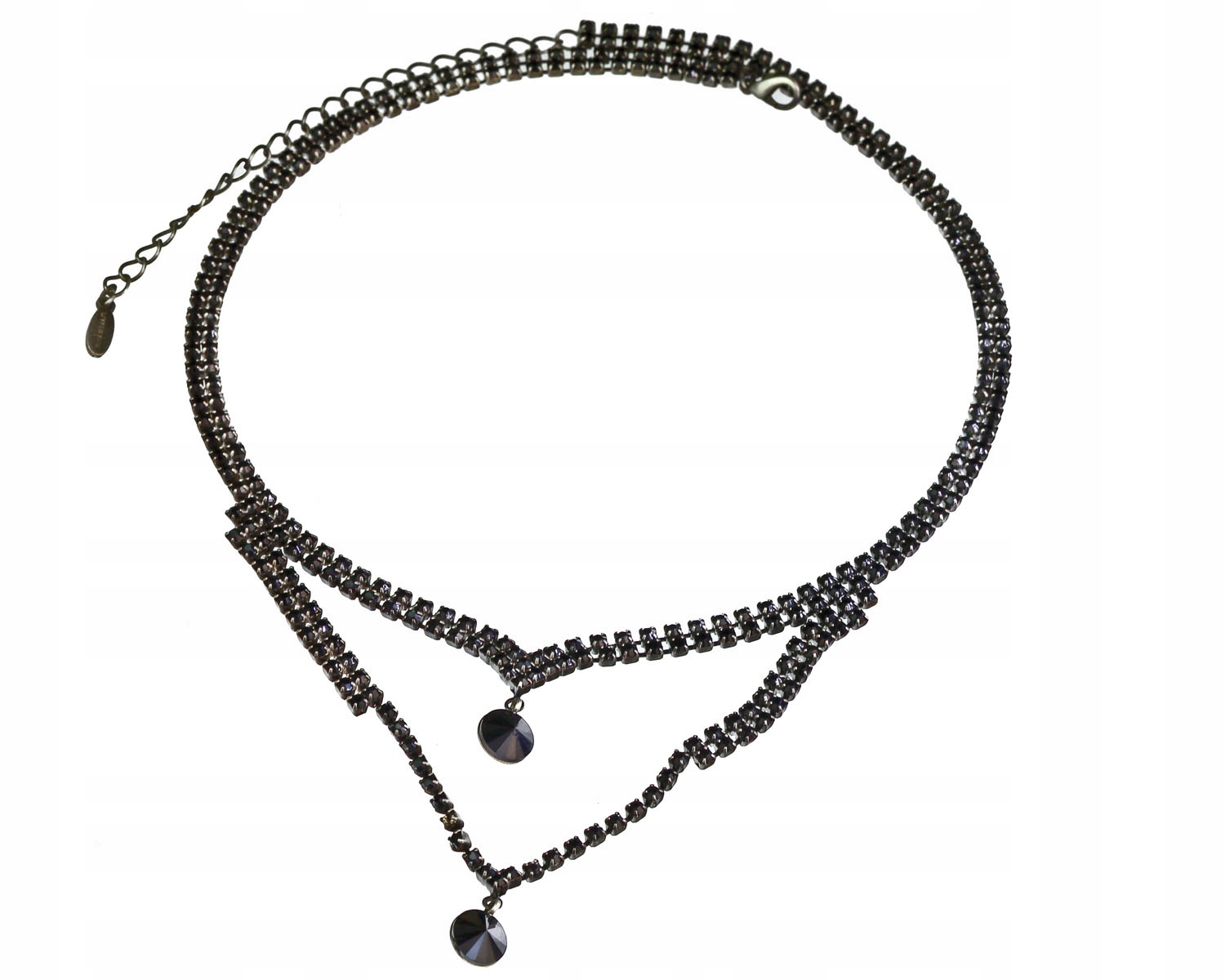 Černý Náhrdelník Elegantní Černá Kolia Choker Na Dekolt Český Jablonex