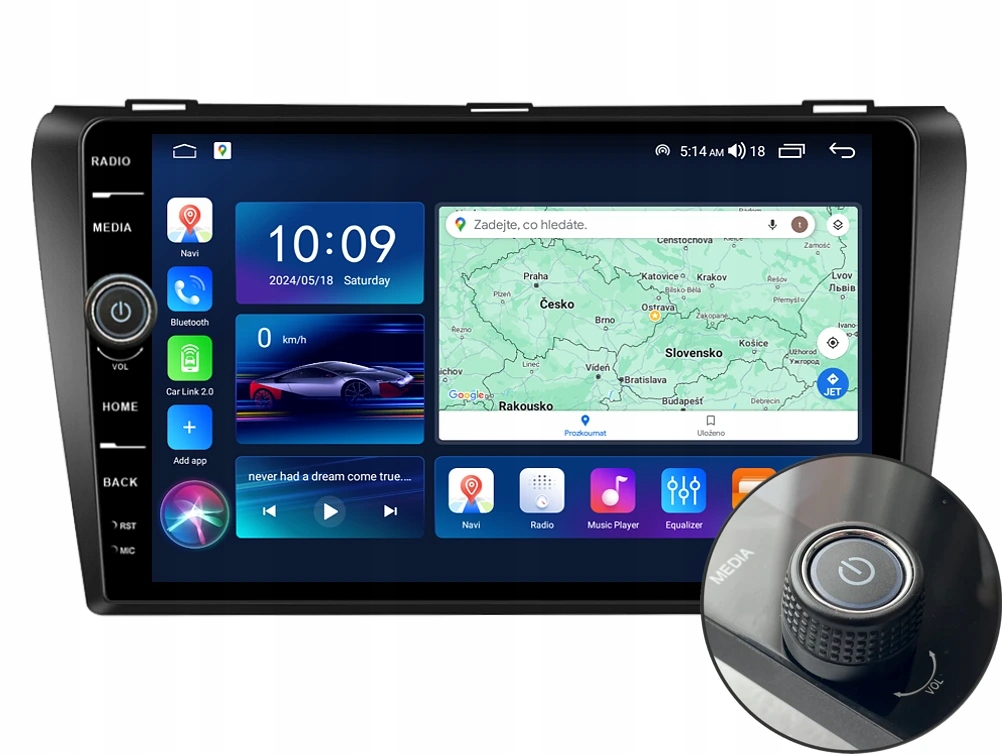 Everest 2DIN autorádio EVE39 Android, Mazda 3 I. generace