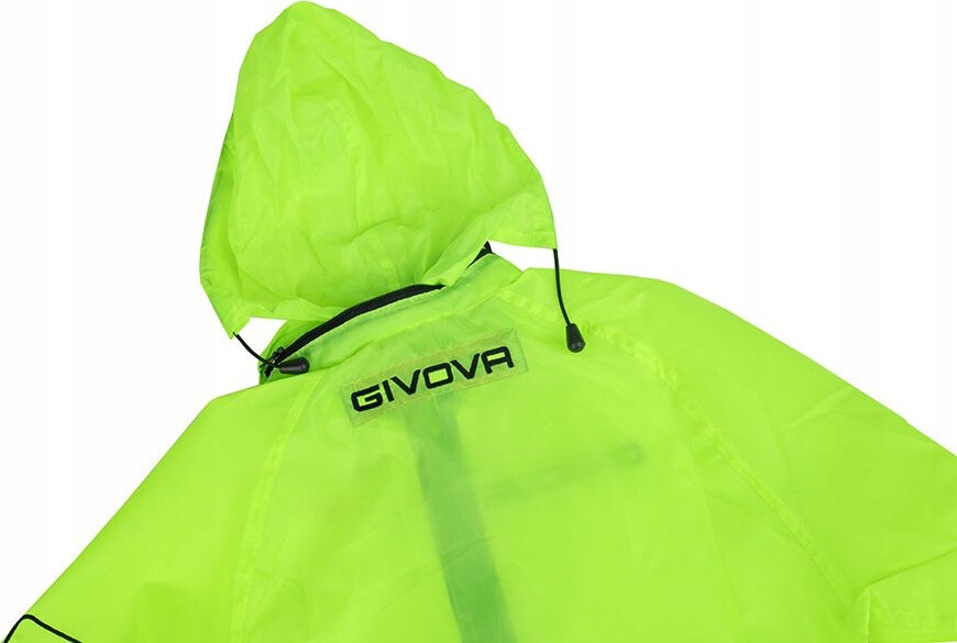 KURTKA PRZECIWDESZCZOWA SPORTOWA PIŁKARSKA GIVOVA BASICO FLUO ŻÓŁTA r 3XS Właściwości wodoszczelne