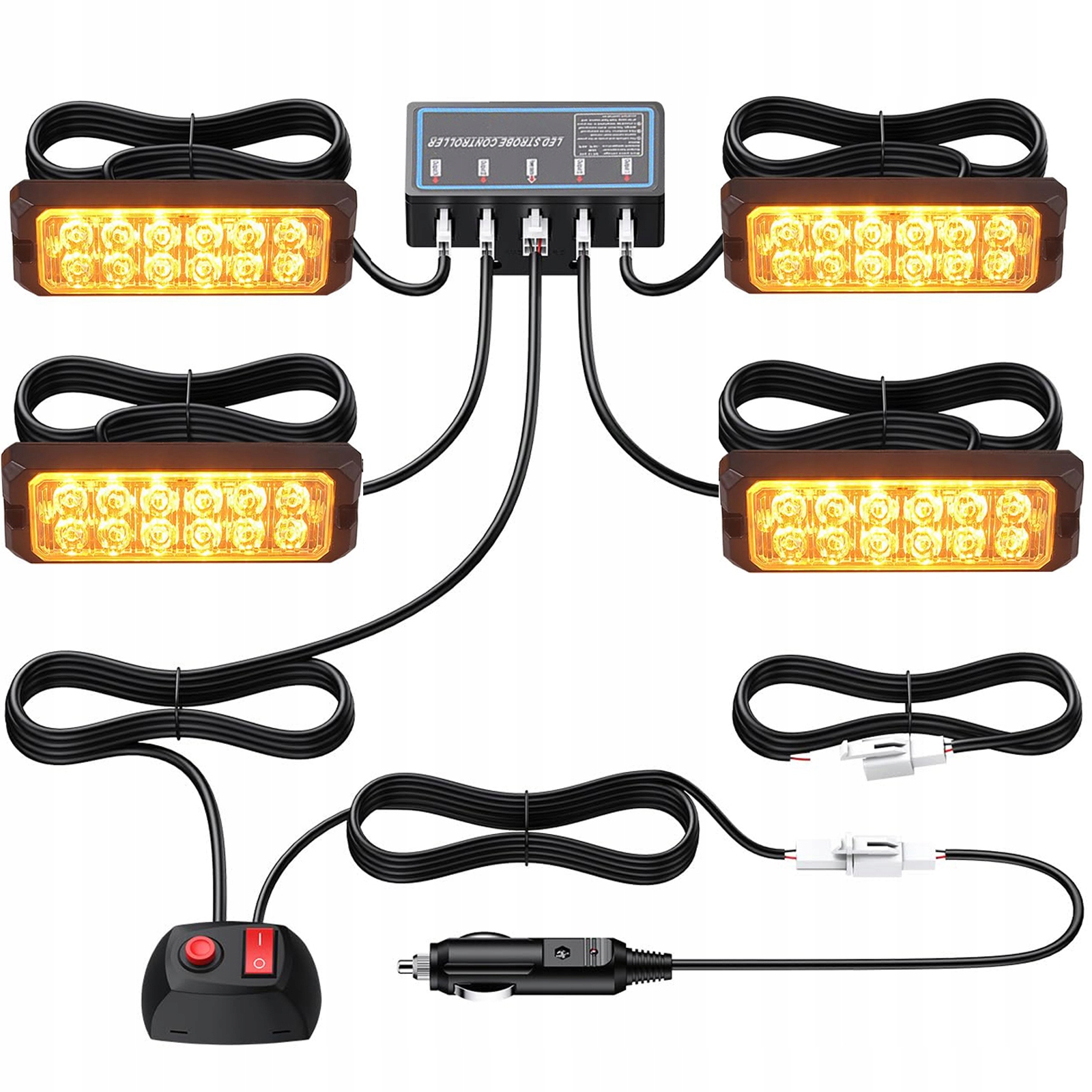 Led Výstražné Lampy Autopřepravník Pomoc Stroboskopy Kohout Pro Atrapy Oranžové