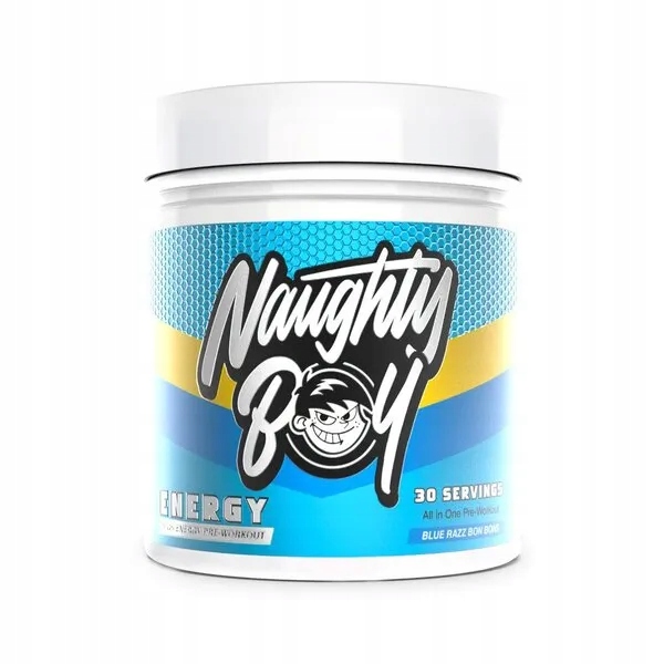 Naughty Boy Předtréninkový prášek Energy Blue Razz Bon Bons 390 g