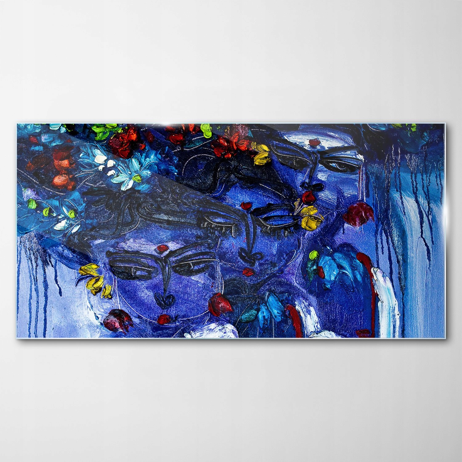 

Hartowany Obraz Szklany Kwiaty Indie Ludzie 120x60