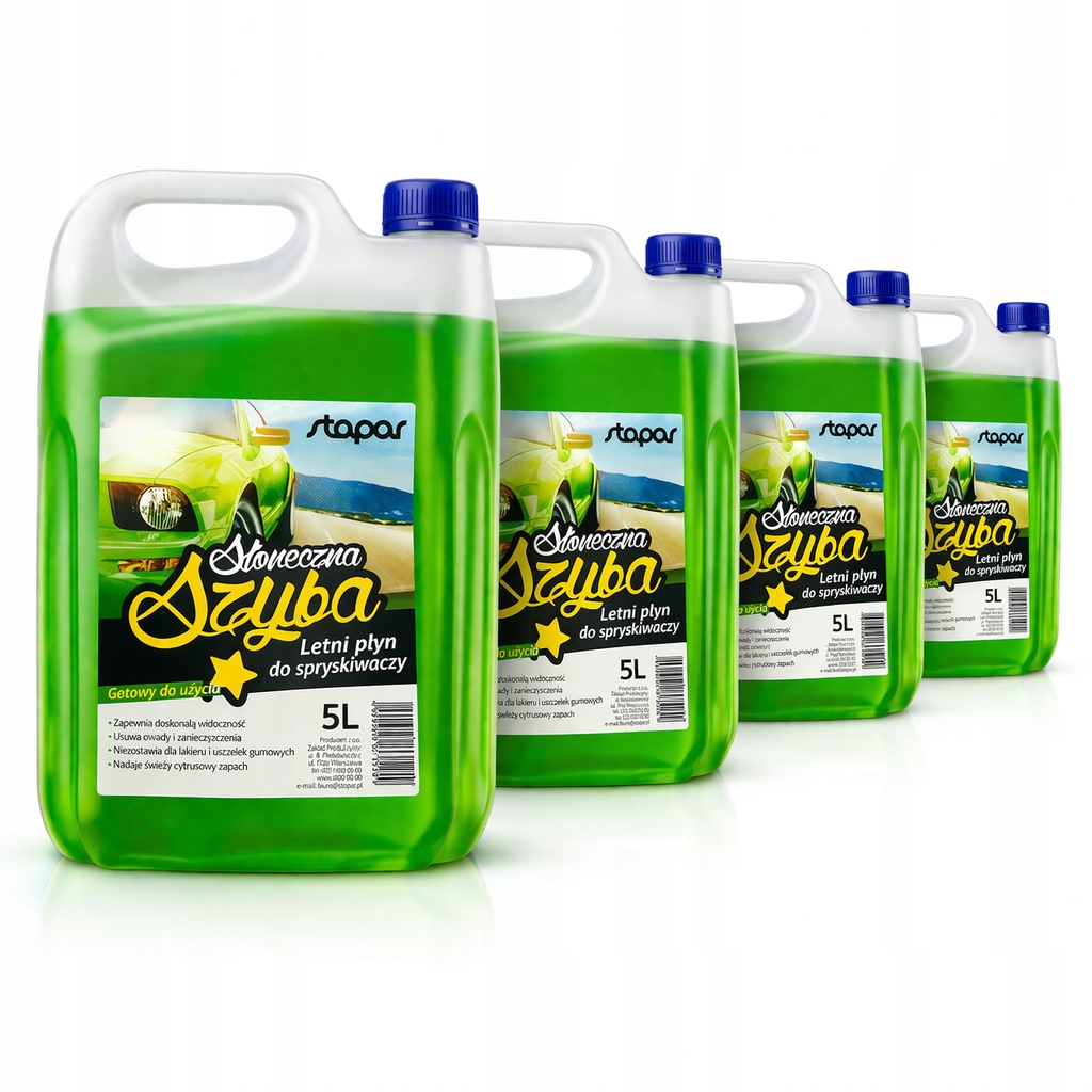 4× Płyn do spryskiwaczy Stapar letni zapachowy 5 litrów