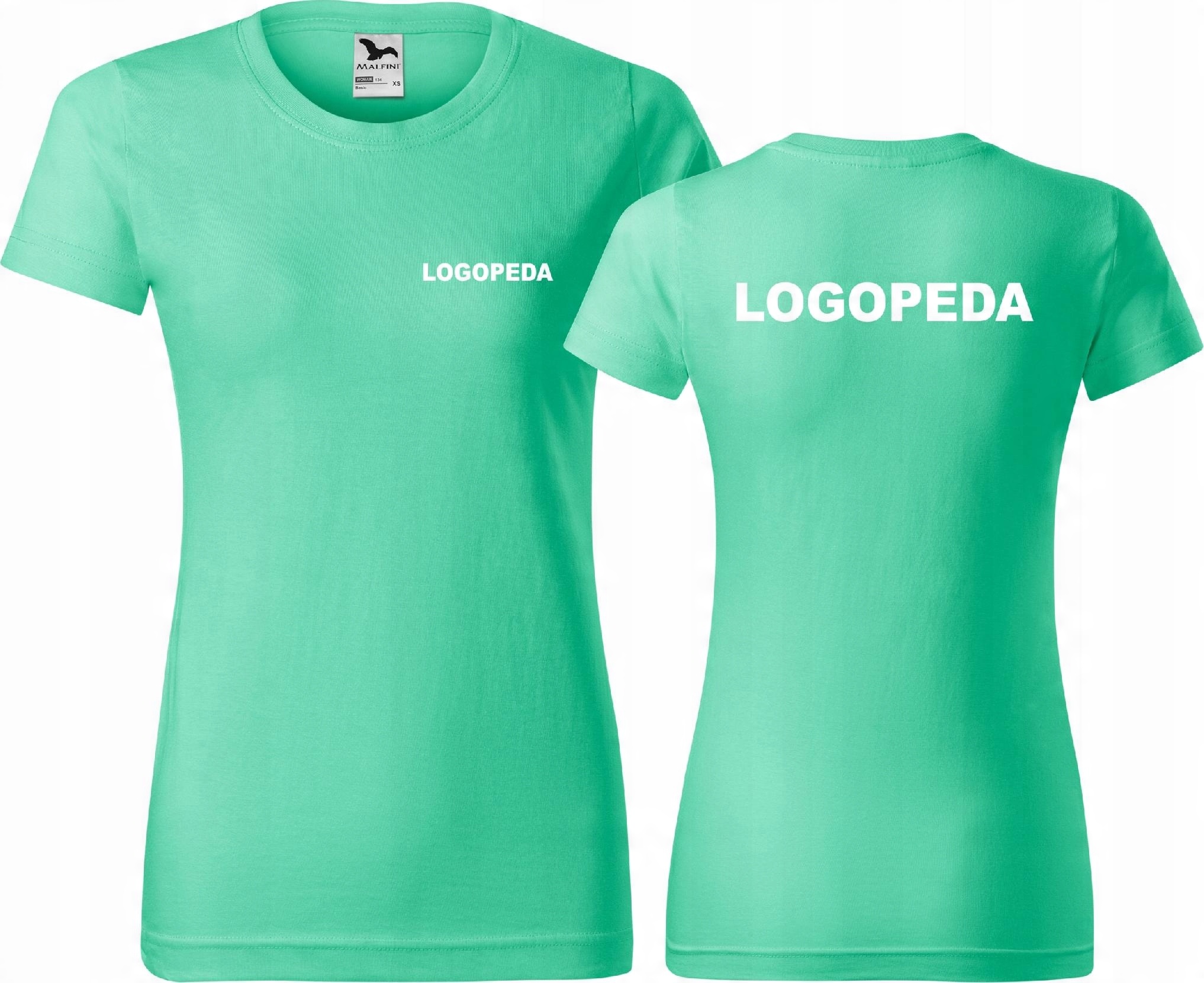 

Wygodna Damska koszulka medyczna Logopeda r. L