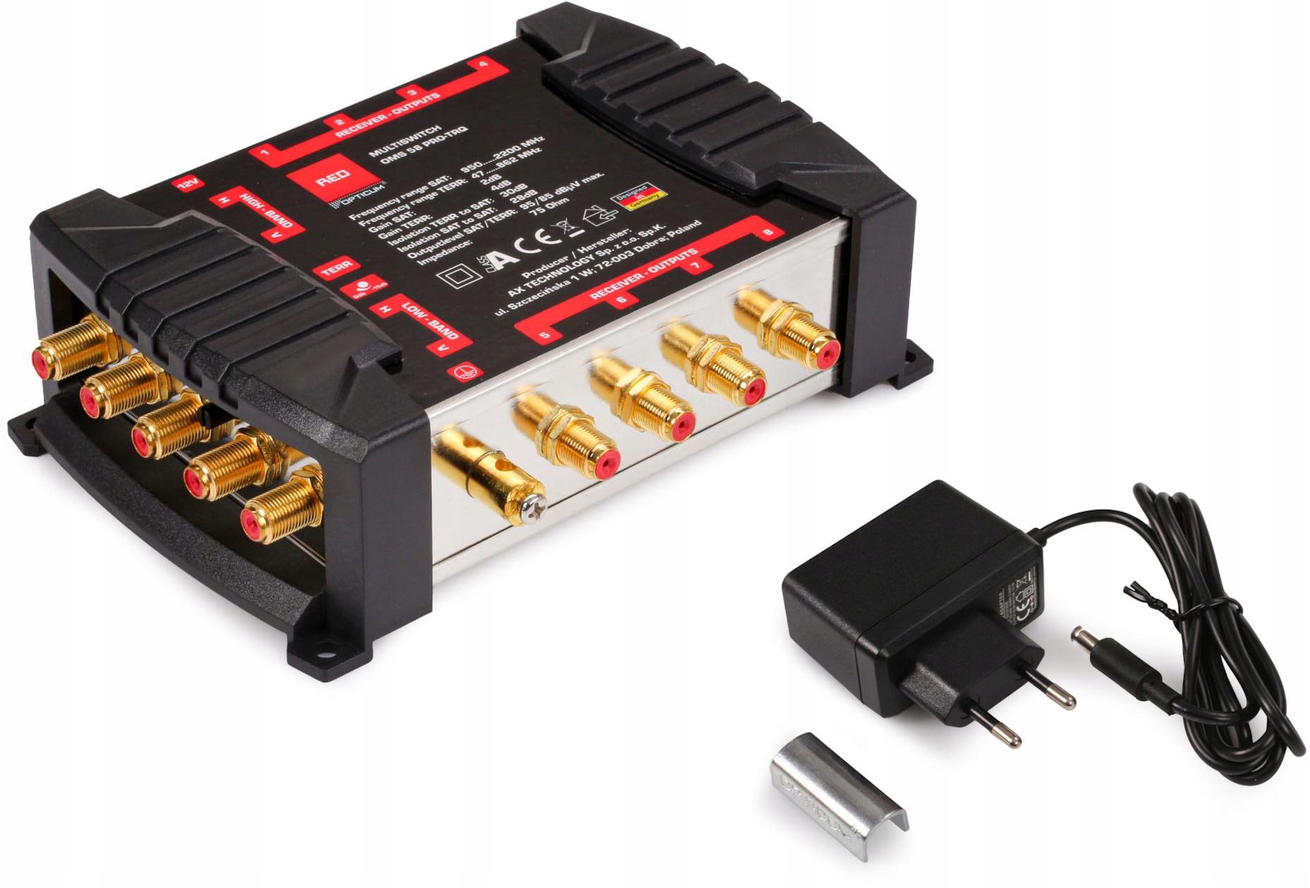 Multiswitch OPTICUM OMS 5/8 = 1xSAT +DVBt na 8gn