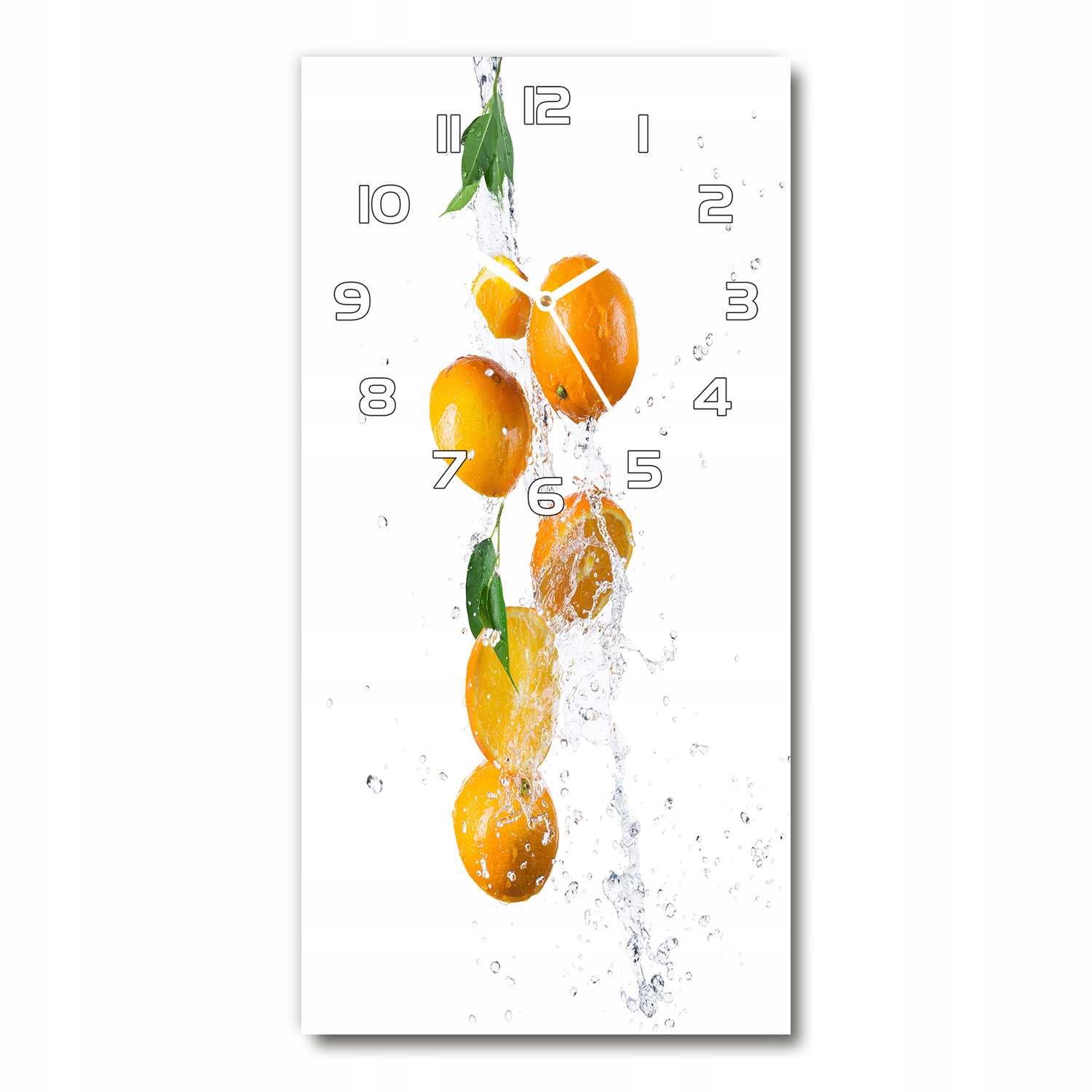 

Nowoczesny zegar ścienny Pomarańcze 30x60 pionowy