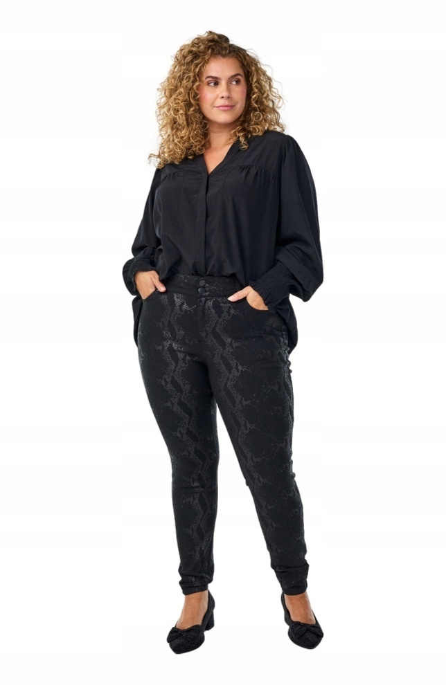 Zizzi Džíny Černé Slim Fit Vzor 288A 56