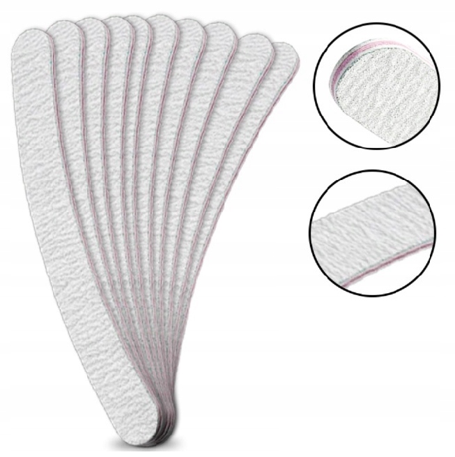 10 Sztuk Pilnik do paznokci ZEBRA Banan 100/180