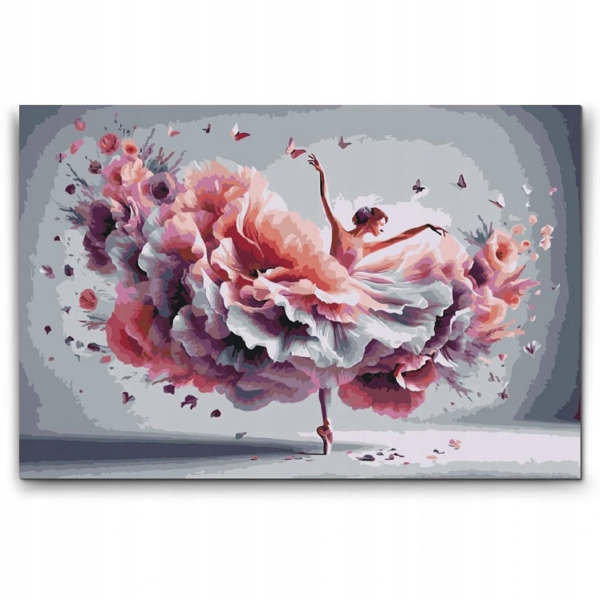 Malování Podle Čísel Žena Tanec Baletka Dívka Balet XXL 40x60 cm