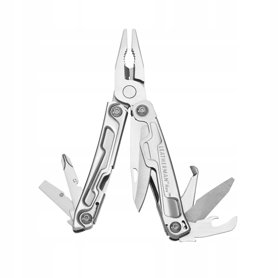 Multitool Leatherman Rev 832130 Srebrny Z Klipsem 14 Narzędzi