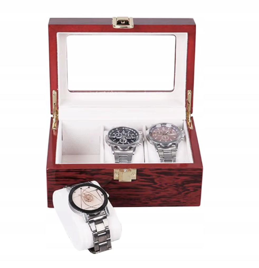 Červený Organizér Krabička Dikom Krabička Na Hodinky Šperky Vintage Old