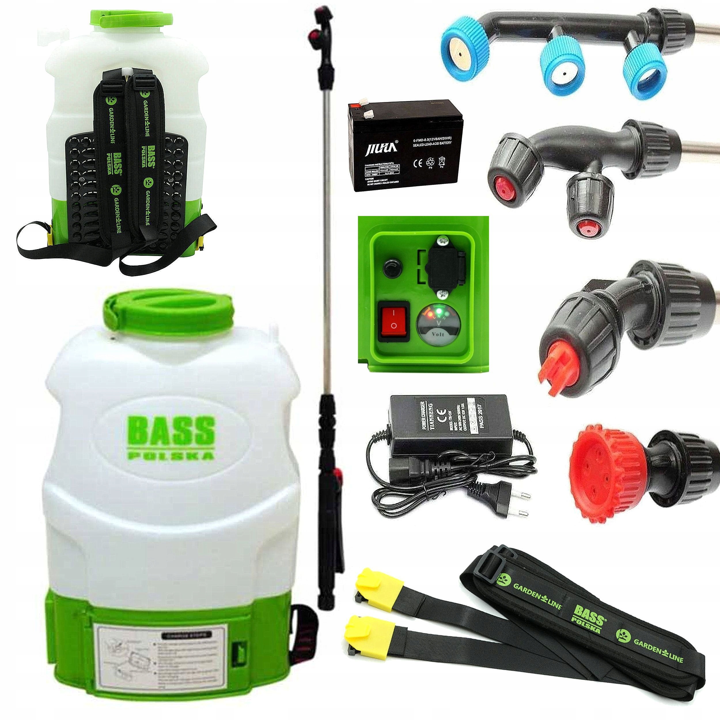 Opryskiwacz Ogrodowy Akumulatorowy 16L Plecakowy Ciśnieniowy 4DYSZE