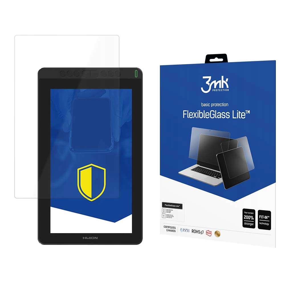 Niepękające szkło hybrydowe na ekran do Huion Kamvas 13 3mk Glass Lite