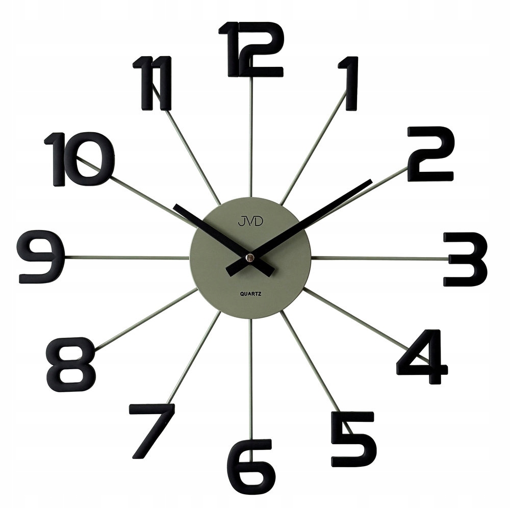 Veľké Efektné Zelené Nástenné Hodiny Do Obývacej Izby Jvd HT119.2 49 cm