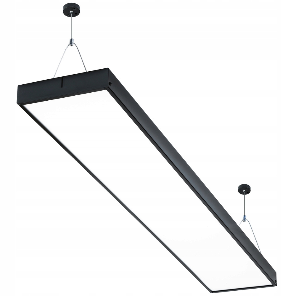 Dlouhá závěsná Led kancelářská lampa 120 cm x 18 cm, stropní, 40 W