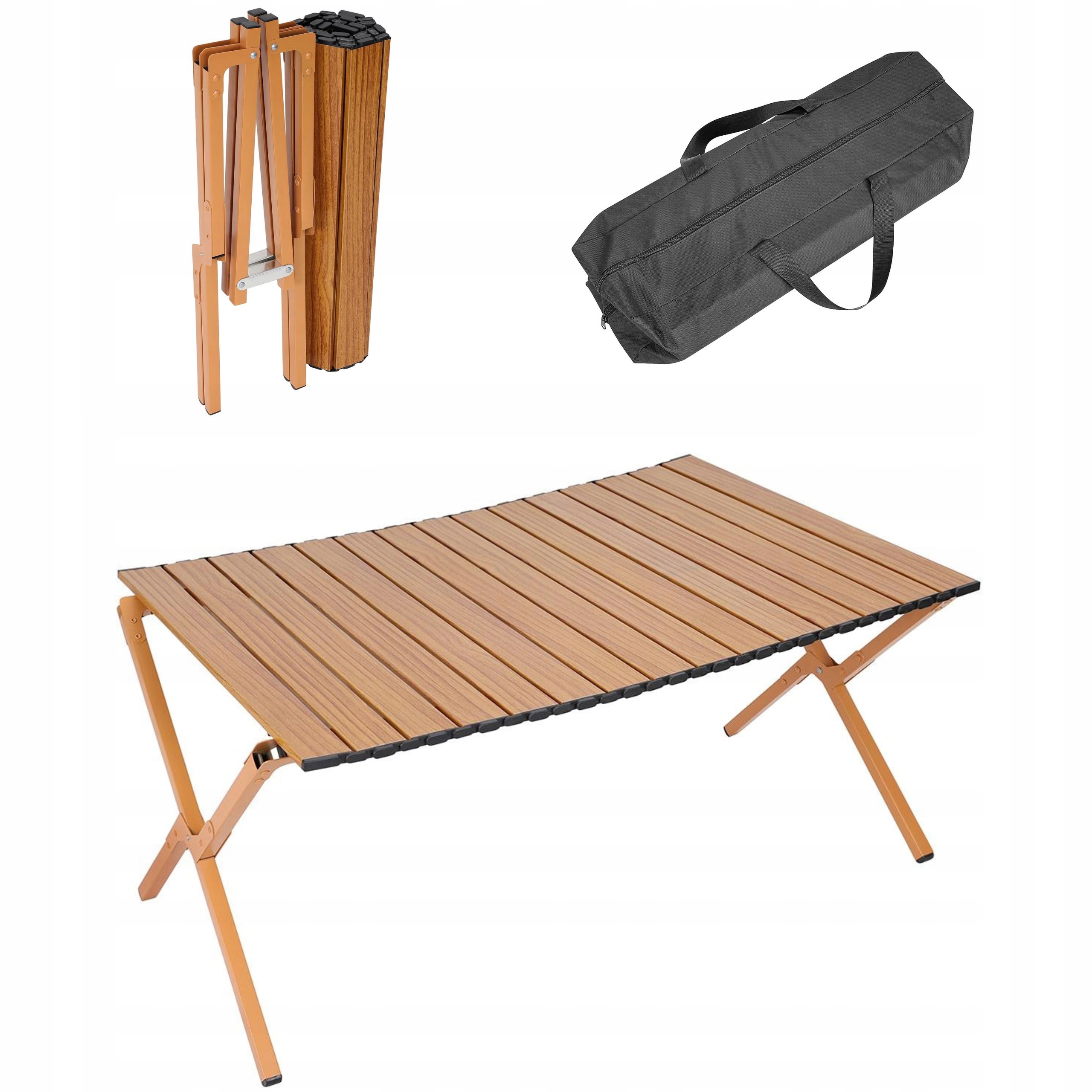 Stolik Kawowy Na Kemping Enero Camp Składany 88x60 CM Stalowy Mocny