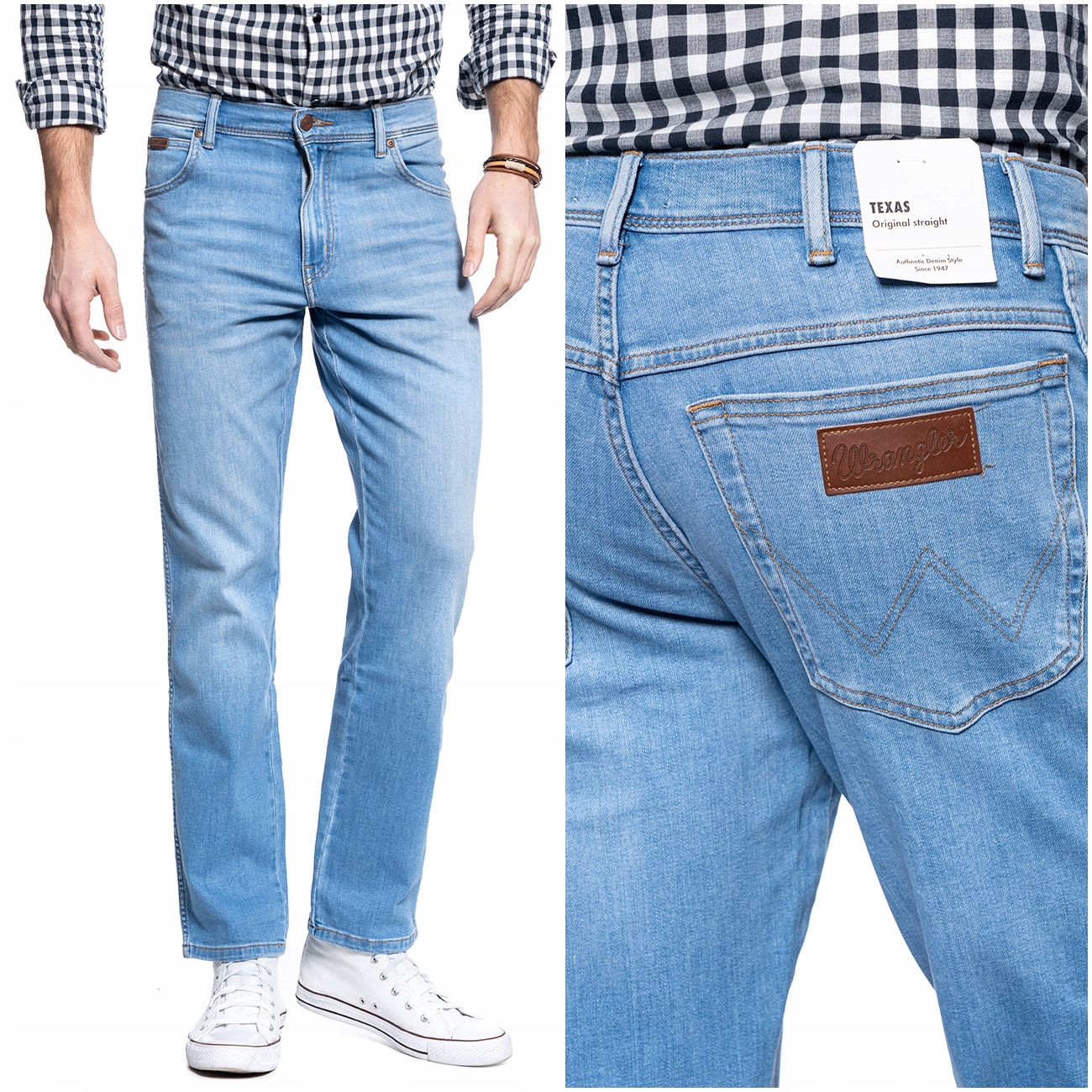 

Wrangler Texas Męskie Spodnie Jeansowe W33 L32