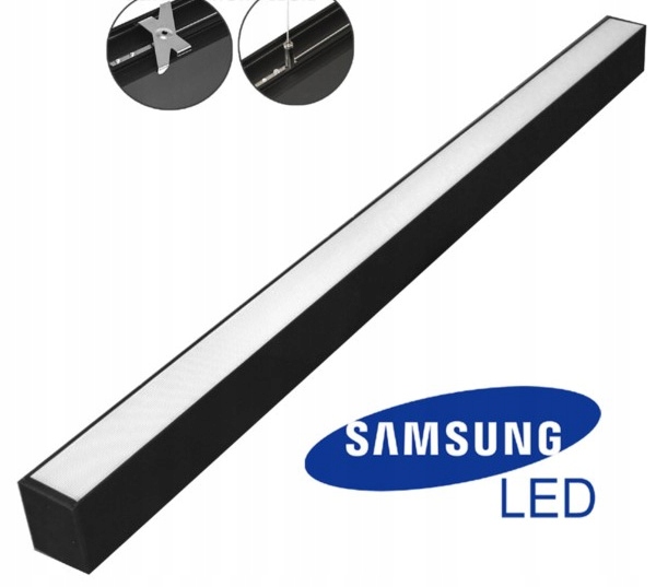 

Lampa Led natynkowa liniowa biurowa Czarna 40W Dw