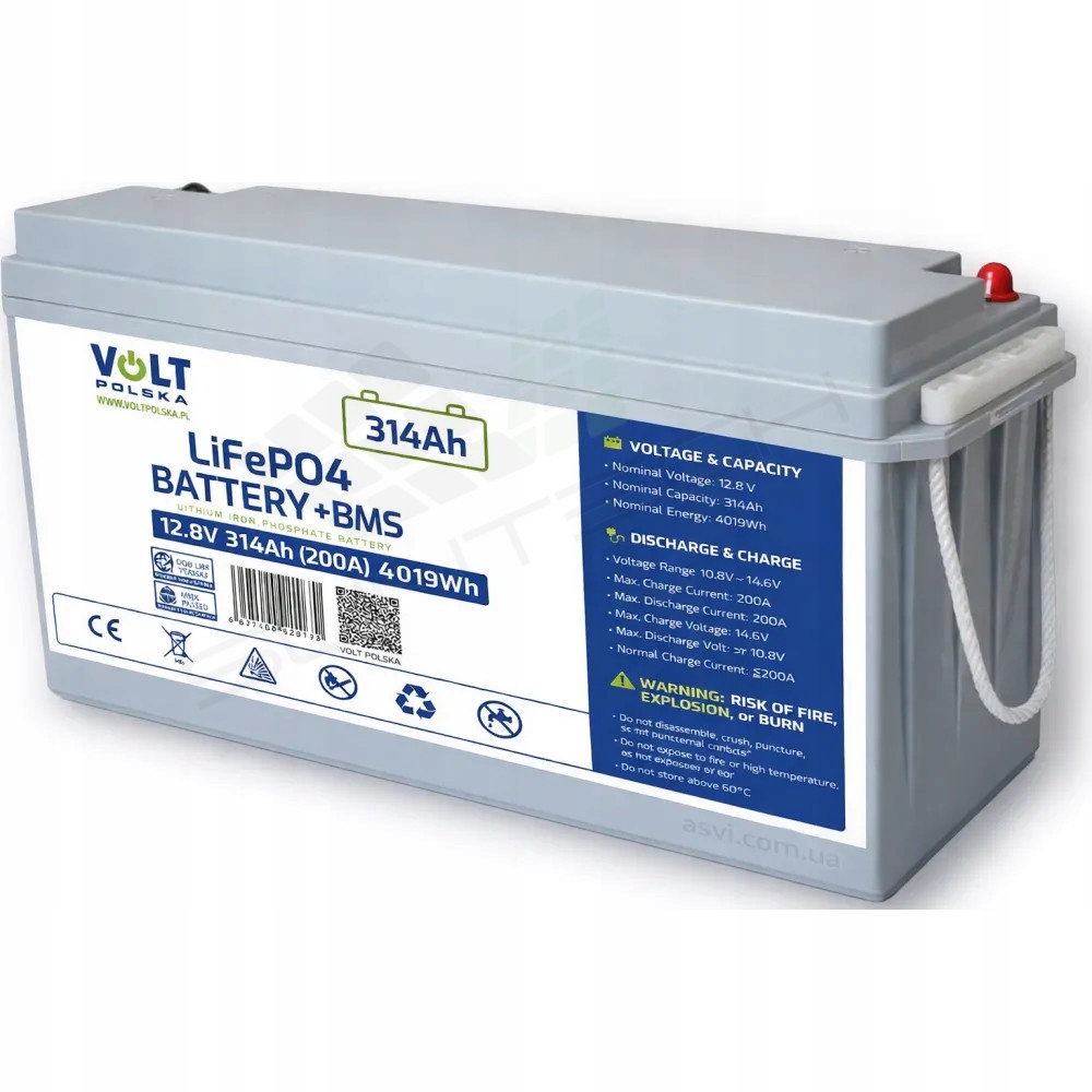 Akumulator LiFePO4 Pro 12,8V 314 Ah (200A) Bms Bluetooth mata