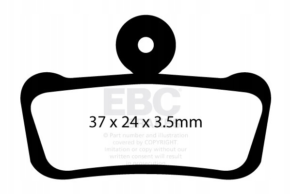 Klocki rowerowe Ebc CFA633 (organiczne) Sram Guide