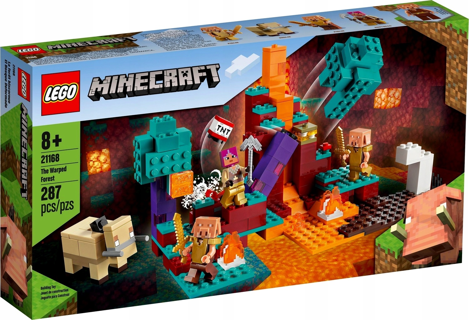 LEGO MINECRAFT 21168 Spaczony las - 4 figurki Marka LEGO