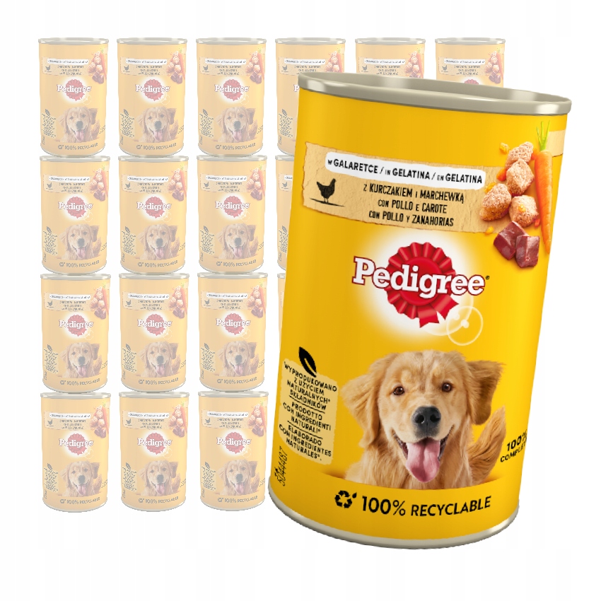 Levně Pedigree Vlhké Krmivo Pro Psa Kuře S Mrkví 24x400g