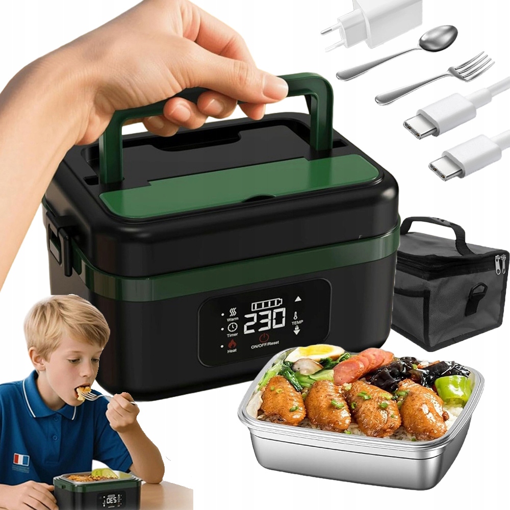 Multifunkční Elektrický Obědový Box Z Nerezové Oceli O Objemu 1 L