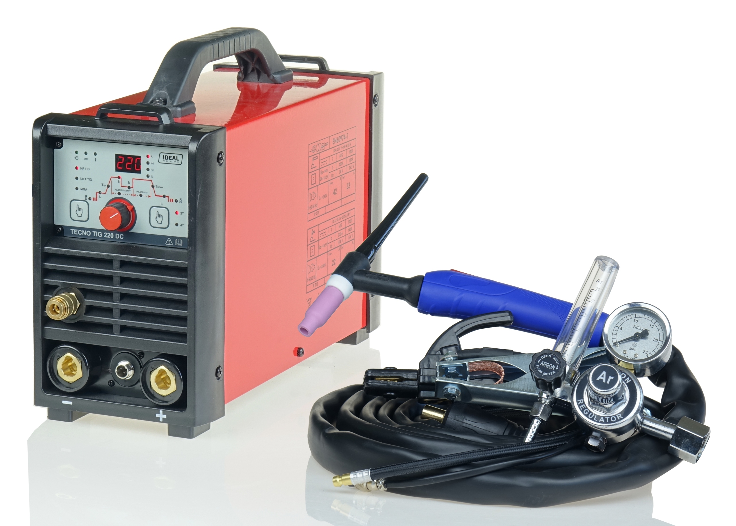 

Spawarka Tig Ideal Tecnotig 220 DC Pulse Zestaw
