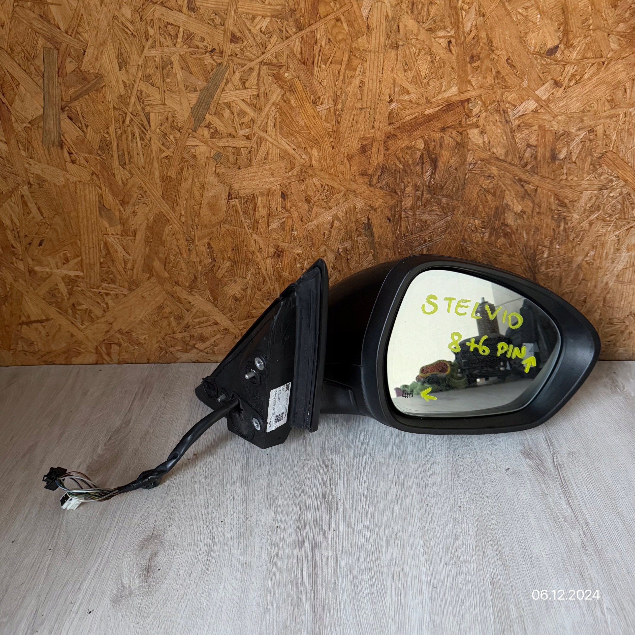 mirror right ALFA ROMEO STELVIO 14 PIN (8+6) ASYSTENT+PODGRZEWANIE