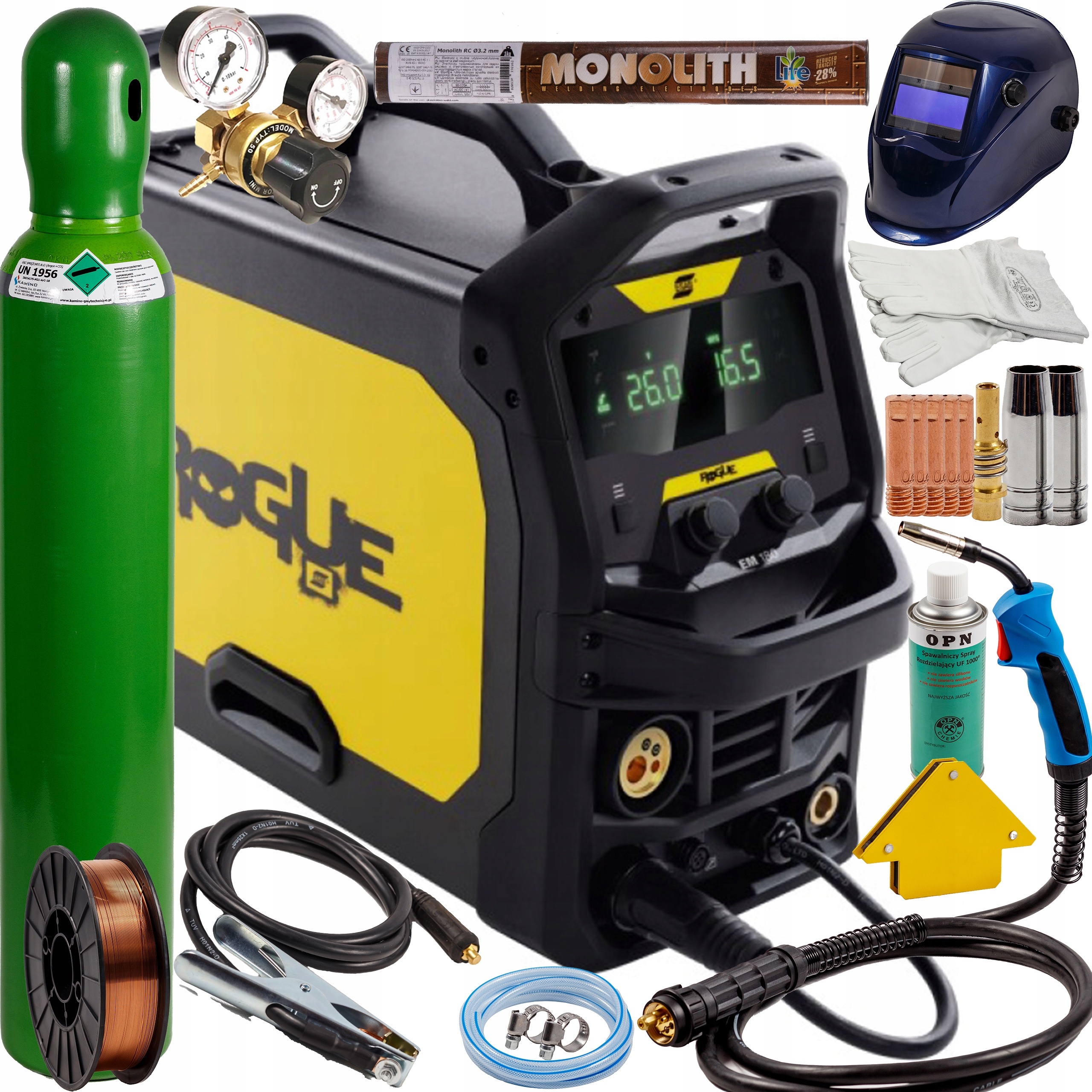 Invertorová Svářečka Esab Rogue Em 180 Pro 3v1 Mig Mag Mma sada