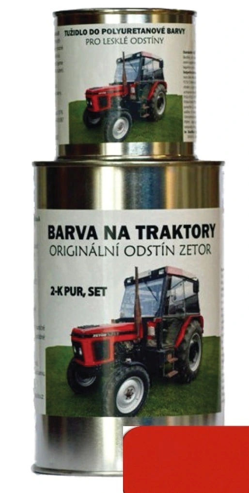 Farby Na Traktory Zetor Orig. odtieň Červená 2-K Pur, 12,5 kg Set s tužidlom