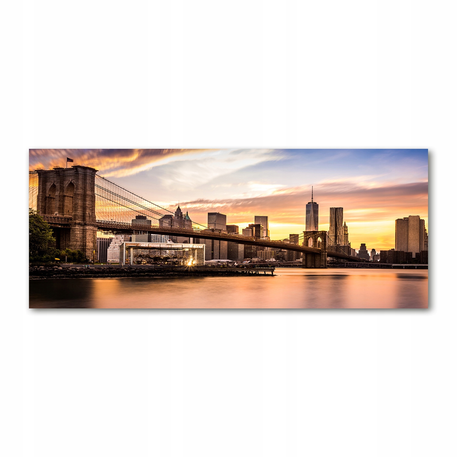 

Foto obraz szkło akryl Most Brookliński 125x50 cm