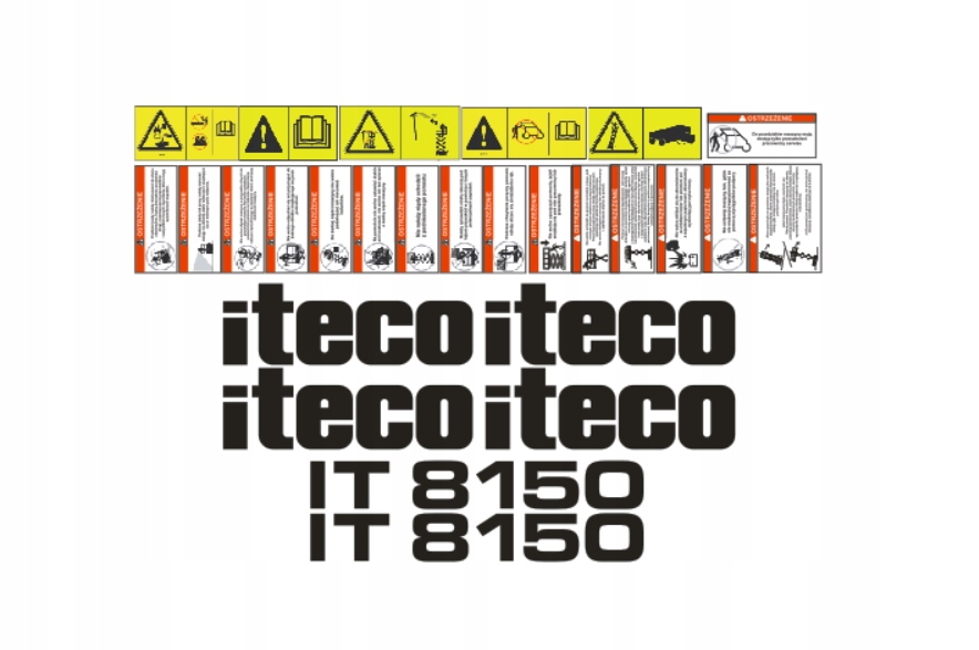Samolepky s nálepkou Iteco It 8150