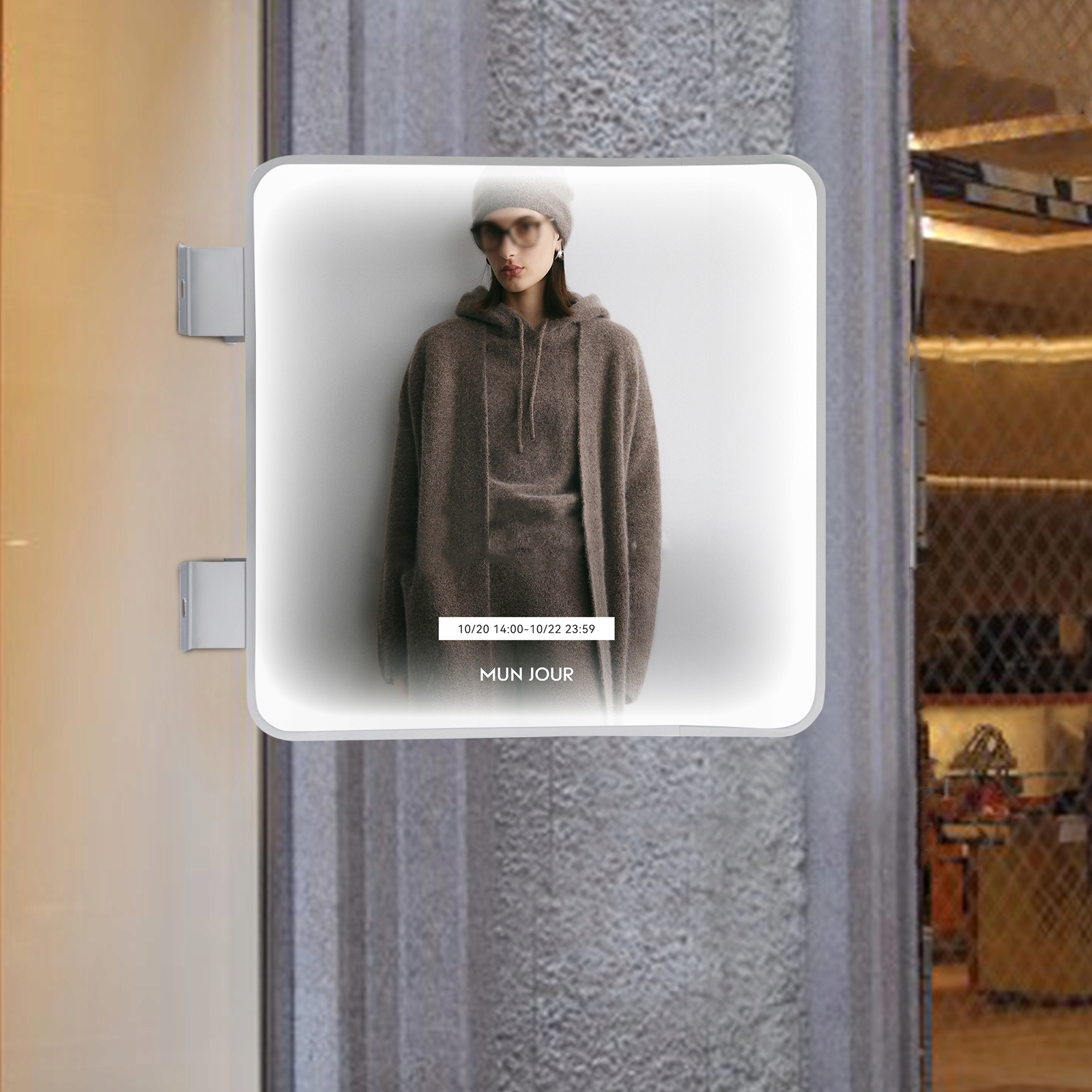 Kwadratowy billboard LED o wymiarach 60X60cm Marka bez marki