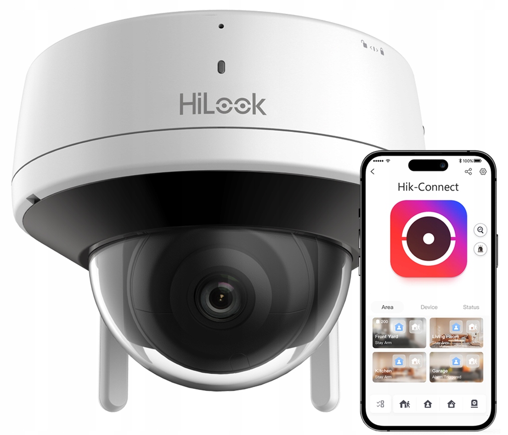 WiFi kamera 4MPx IPC-D140HA-D/W(W) HiLook by Hikvision slot Sd 512Gb Audio